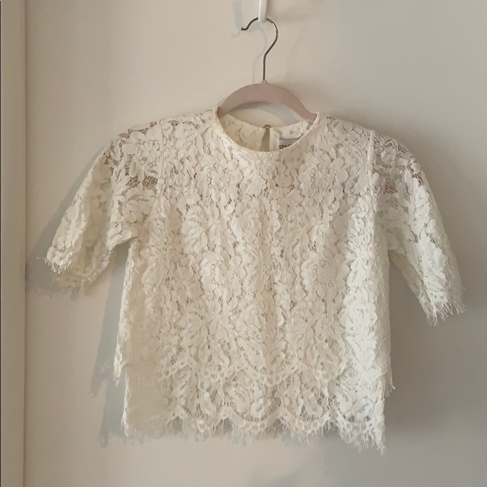 White lace top
